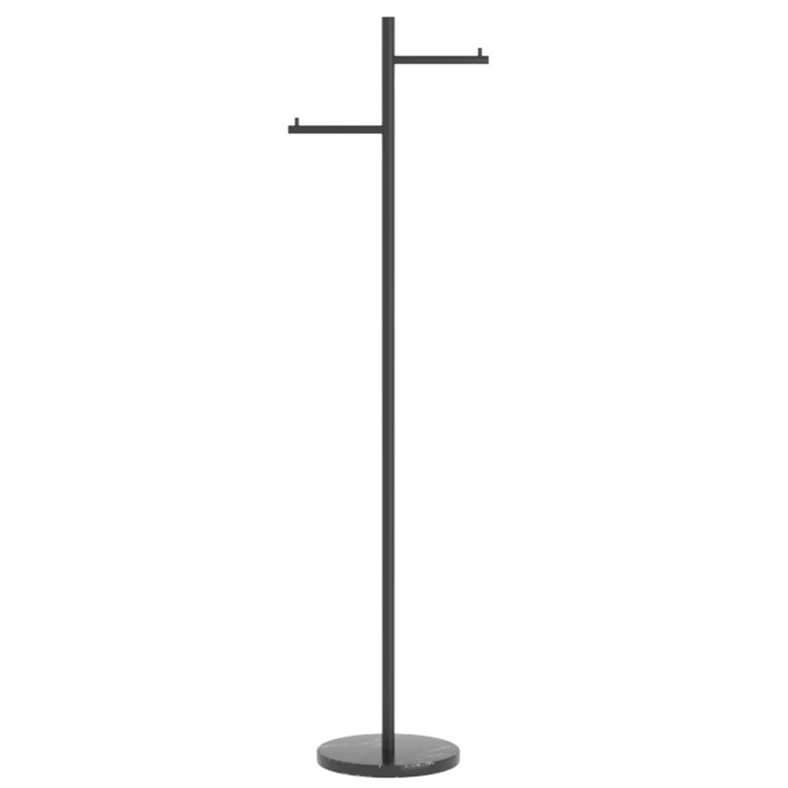 SXYKXYDL Metal Garment Rack with Marble Base, Double-Rod Clothing Stand, Modern Freestanding Hanger for Entryway, Bedroom & Living Room, Space-Saving Design