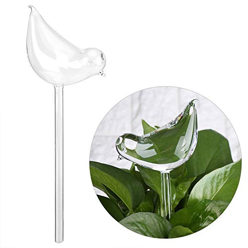 House Plants Flowers Automatic Self Watering Devices Clear Glass Water Feeder Bird Shape