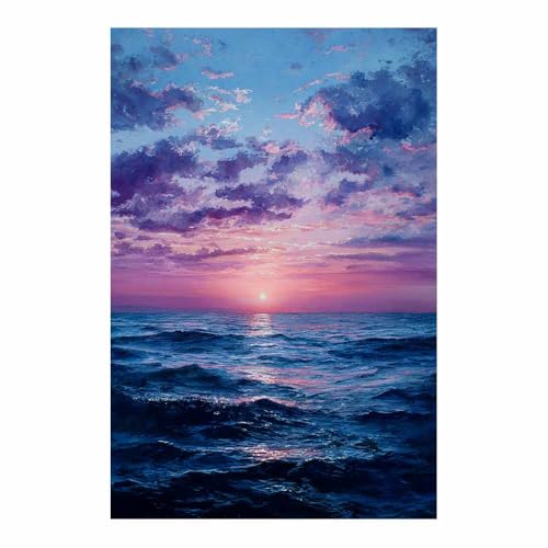 Paysage naturel soleil et mer toile moderne pour apaiser votre chambre