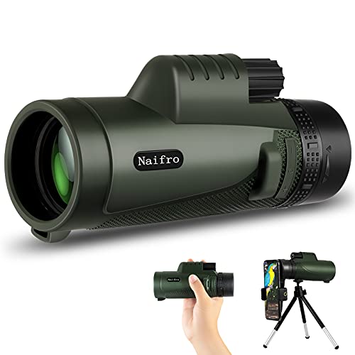 40x60 High Power Monocular Telescope, Naifro Monocular Scope with Smartphone Holder Tripod Clear Night Vision Monoculars for Adults Bird Watching Hunting Camping 40x60 High Power Monocular Telescope, Naifro Monocular Scope with Smartphone Holder Tripod Clear Night Vision Monoculars for Adults Bird Watching Hunting Camping