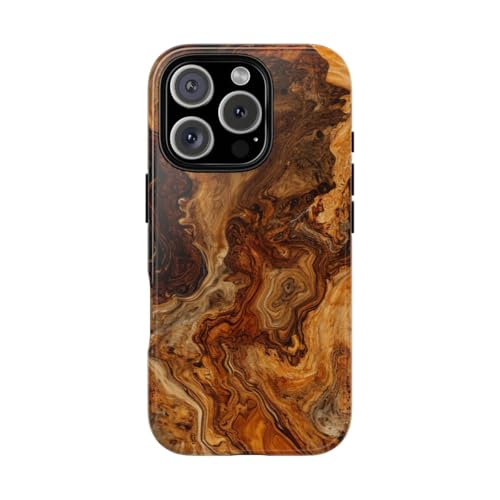 Coque rigide iPhone 16 Pro brillante marron : protection élégante au quotidien