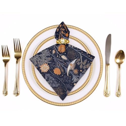 Servilletas de tela cuadradas con estrellas decorativas, pack x4 miniatura 3