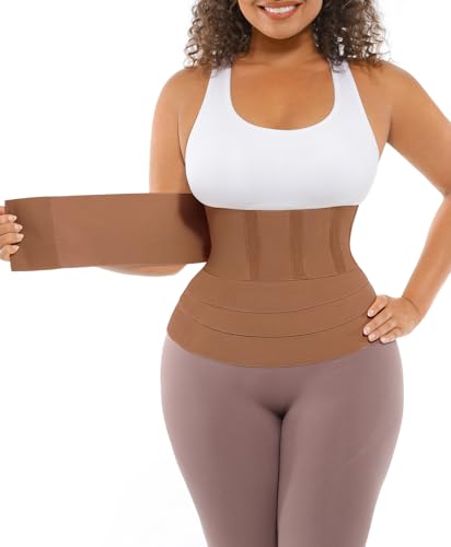 Image of FeelinGirl Waist Trainer for Women Trimmer Belt Waist Cincher Tummy Wrap Plus Size Snatch Bandage Body Shaper