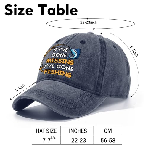 Image of Fishing Adjustable Cotton Baseball Cap, Funny Trucker Hat Gift for Men Women Grandpa Dad Fishing Lover Fisherman