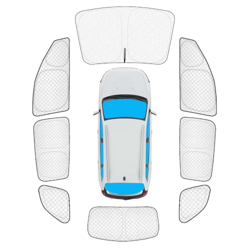 Image of KMF 8pcs Sun Shades for Jeep Cherokee SUV 2014-2023 Accessories (NOT Grand Cherokee),Thicken Full Car Window Covers for Windshield Side Rear, UV Block and Privacy Blackout for Camping