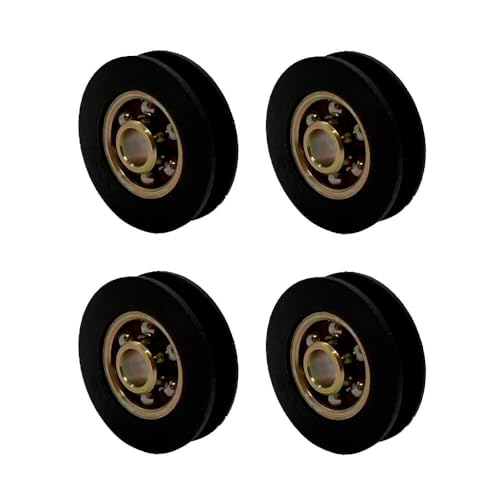 MSGsl - Juego de 4 Ruedas con Rodamiento de 24 mm para Mosquitera Corredera | Solución Completa para Ventanas Estándar (4, Uds.)