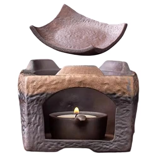 1Set Ceramic Tea Stove Ceramic Tealight Holder Aromatherapys Essential Oil Burners for Home Bedroom Decors Ceramic Tea Stove War