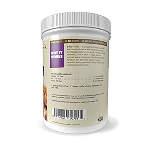 Pet naturals daily multivitamin for dogs veggie flavor 150 chews  yummy chews with amino acids and antioxidants  supports energy metabolic function and pet wellness   cucciolini doodles