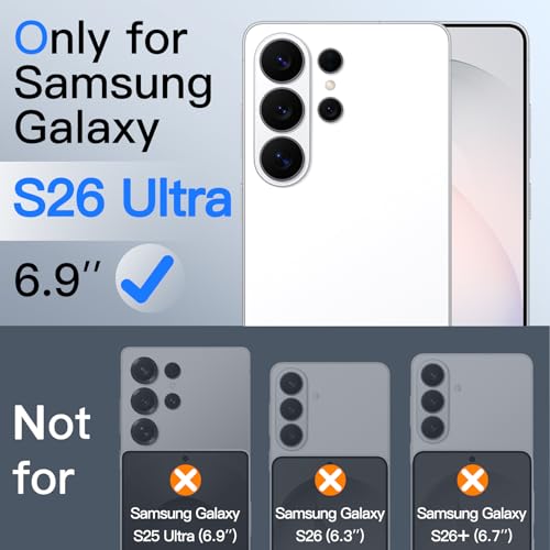 Image of JETech Privacy Screen Protector Guard for Samsung Galaxy S26 Ultra, 2-Pack | Anti-Spy Privacy Protection, Tempered Glass, Easy Installation Tool, Case-Friendly, Anti-Scratch Design