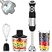 Produktbild CHEFWONG Stabmixer Set, 4-in-1 Pürierstab Edelstahl Mixstab Rührstab, 16-Geschwindigkeit& Turbotaste - 600W Passierstab Elektrisch Für die Zubereitung von Babynahrung, Salaten, Suppen und Gemüse