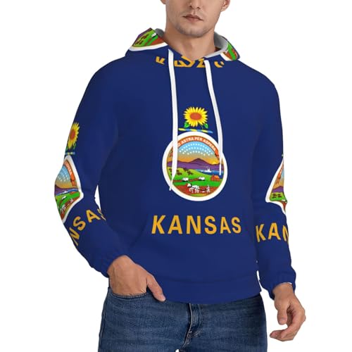 Sweat à capuche Kansas EdWal pour homme avec poche kangourou