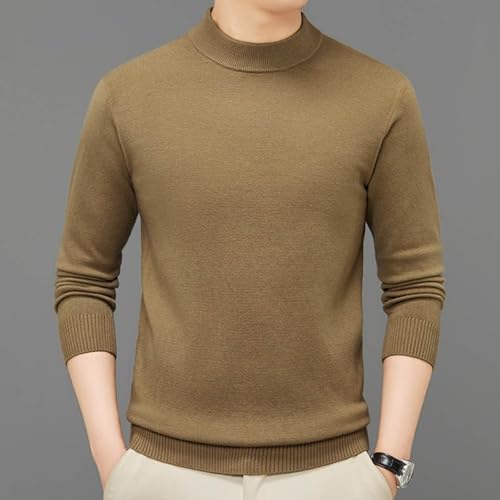 Mock Neck Long Sleeve Sweaters for Men Slim Fit Casual Warm Basic Sweater for Fall and Winter2