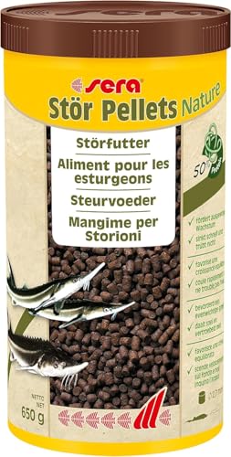 sera Stör Pellets Nature 1000 ml (650 g) - Das natürliche Hauptfutter für kleinere Störe