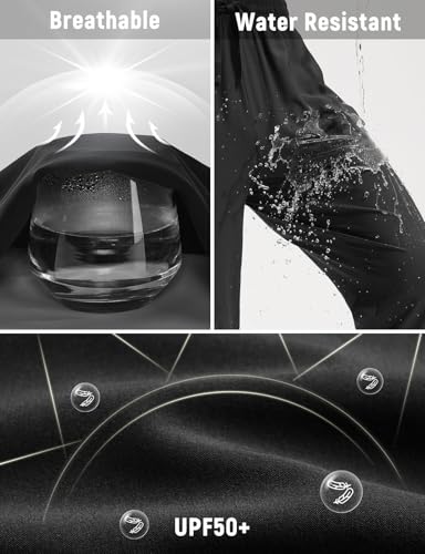 baleaf Men’s Hiking Pants Lightweight Quick Dry Joggers with Pockets Cargo Pants Water Resistant Breathable Jogger3