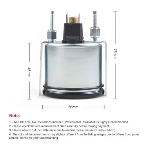 Medidor de presión de aire 12V con doble escala 10 Bar y 150 PSI para salpicadero 6