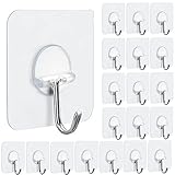 FOTYRIG Adhesive Hooks Sticky Hooks for Hanging Heavy Duty Wall Hangers Without Nails 15lb(Max) 180