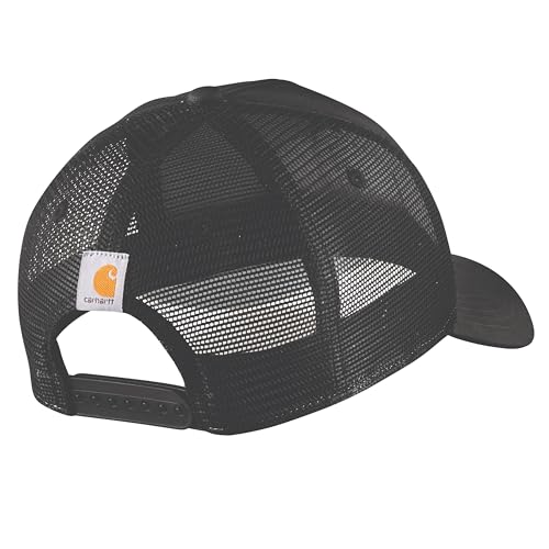 Carhartt Men's Rugged Flex Twill Mesh-Back Script Patch Cap, Black, One Size - Image 2