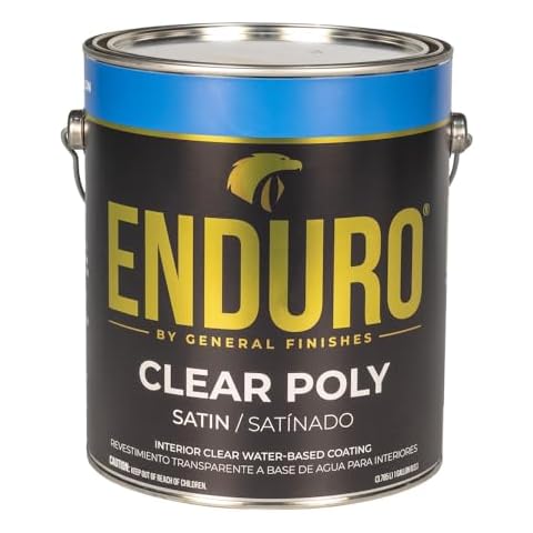 General Finishes Enduro Water Based Clear Poly, 1 Gallon, Satin Cover