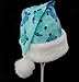 Coastal Sea Turtle Santa Hat, Christmas Party Hat, Adult or Teen Size Novelty Santa Hat