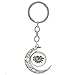 Produktbild GLANGYU Glück Schmuck vierblättriges Kleeblatt Keychain Frühling Good Luck Frauen Blume Baum des Lebens Anhänger Schlüsselanhänger (Color : T719)
