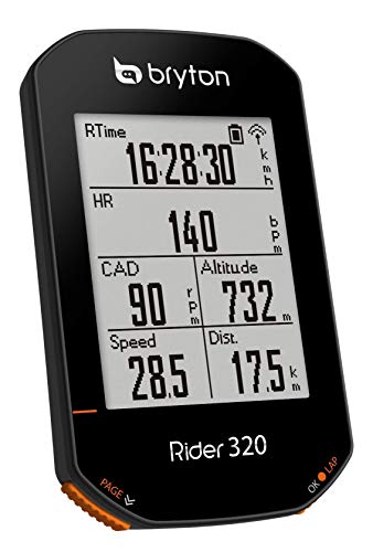 Bryton Rider 320T Gps Bike/Cycling Computer, Sensor Bundle. 5 Satellite Systems Support. 35Hrs Long Battery Life. Support Ant+/Ble Speed, Cadence, Heartrate Monitor Sensors, Ant+ Power Meter. #TOP3