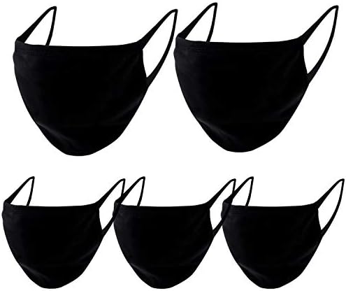 5 Pack Unisex, Washable And Reusable Face Shield With Elastic Ear Loop Cover Full Face Anti-Dust