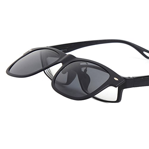 LUFF Polarization Clip-On Sunglasses Unisex-Elegant&Comfortable Clips Flip up Myopic Sunglasses for Outdoor/Driving/Fishing4
