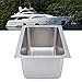 Luocute 13.39x8.27x5.31in Drop in Bar Sink, Small Kitchen Sink Topmount Single Bowl, 304 Stainless Steel Bar Overmount Handmade with Basket Strainer for Cars Ships RVs Yachts