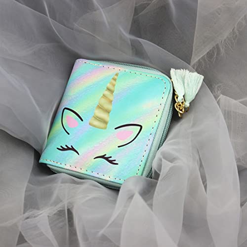 Timlee Cute Rainbow Unicorn Wallet For Girls Kids Zipper Wallet Short Clutch Bag PU Leather Purse,Christmas Gift Women Wallets (0316M)3
