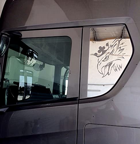 Filera - Juego de 2 piezas de decoración para ventanas de cama Scania S / R NextGen de acero inoxidable pulido espejo
