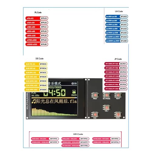 Lecteur carte TF et module décodeur MP3 Bluetooth avec écran couleur TFT 2.8 - 3