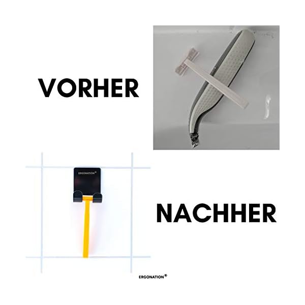 Ergonation Selbstklebender Rasiererhalter aus Edelstahl für Badezimmer, Dusche und Badewanne | Wasserdichter Halter… – Bild 7