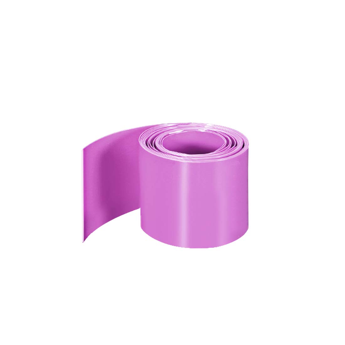 sourcing map PVC Heat Shrink Tube 43mm Flat Width Wrap for Single2 Meter Pink