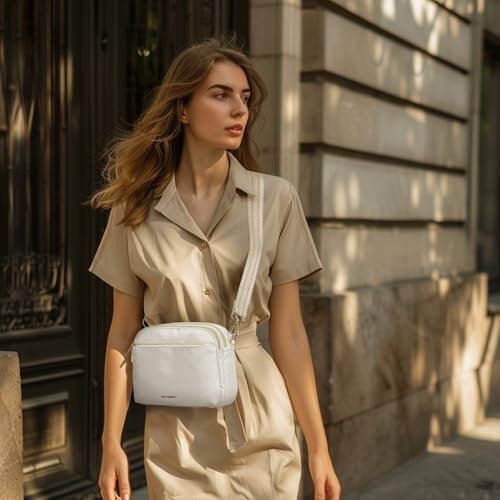 Missnine Small Crossbody Purse Women Quilted Crossbody Bags Soft Leather Shoulder Handbags with Adjustable Strap2