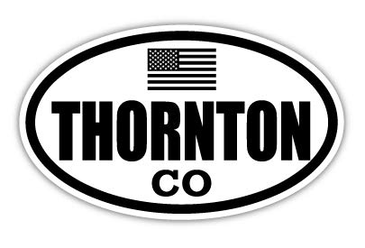 Thornton CO Colorado Adams County Stealthy US Flag Euro Decal Bumper Sticker 3M Vinyl 3