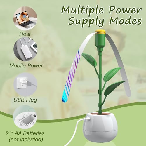 Fly Repeller Food Protection FANDLISS Fly Fans, Foldable Insects Repellent, USB or Batteries Powered, Hangable Holographic Table Fan Repel Flies, for Patio, Terrace, Picnic, BBQ, Party(4 Pack) - Image 7