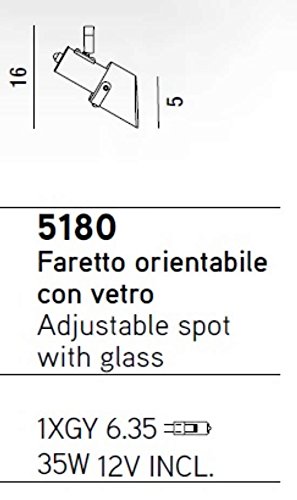 Faretto orientabile con Vetro design Moderno
