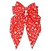 Totelux Valentines Bow Hair Clips Heart Love Hair Ribbon Spring Clip Large Bowknot Hair Barrette for Women Girls Silk Satin Valentines Hair Accessories Red