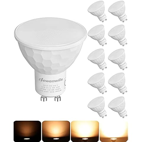 DEWENWILS 10 Pack Dimmable GU10 LED Bulbs Cover