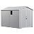 Greesum 6×10FT Plastic Outdoor Storage Shed with Floor, Resin Storaged Sheds with Lockable Double Door, Windows & Vents, All-Weather Tool Sheds for Garden, Backyard, Patio, Light Gray