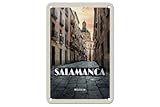 salamanca madrid tren horario Bonito diseño: un cartel de chapa curvado muy decorativo con 4 agujeros en las esquinas.