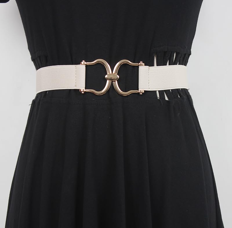 Women's Thin Elastic Corset Waist Belts Stretch Cinch Wrap Around Boho for Vintage Waistband Dresses4