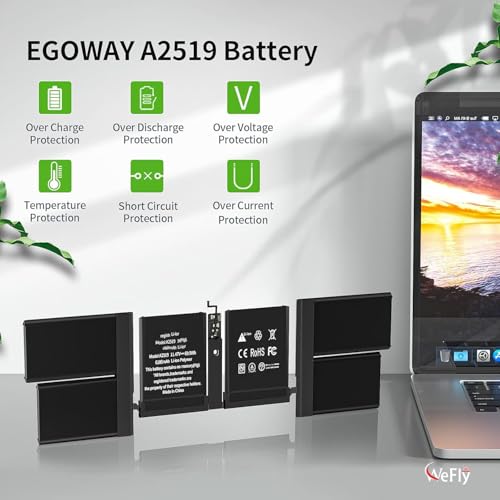Image of A2442 A2519 Laptop Battery for Ma /Book Pro 14-inch A2442 (Late 2021) EMC 3650 MKGP3LL /A MKGQ3LL /A MKGR3LL /A MKGT3LL /A Series 11.47V 69.6Wh (A2442)