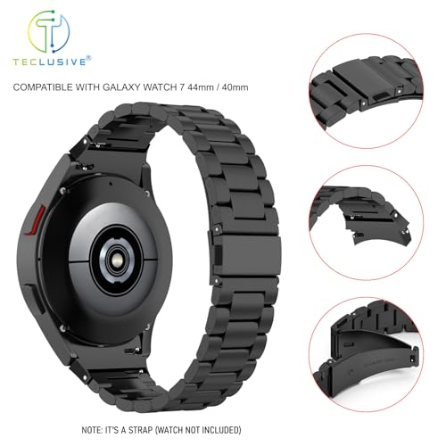 Image of T TECLUSIVE Ultra Luxury Stainless Steel Metal Chain Strap Band Compatible for Galaxy Watch 7 44mm / Watch 7 40mm | No Gap Metal Strap for Galaxy Watch 7 with watch strap adjuster tool