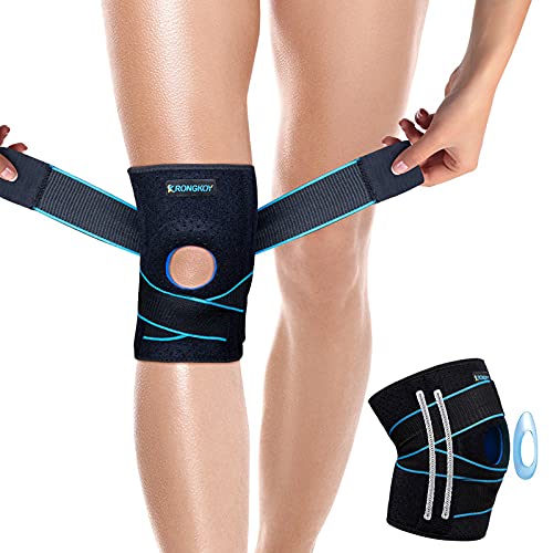 KRONGKOY Professional Sports Knee Brace Adjustable Knee Brace for Men and Women Knee Brace Stabilizer ACL MCL Injury and Recovery, Prevent Knee brace for Meniscus Tear &Knee Sleeves