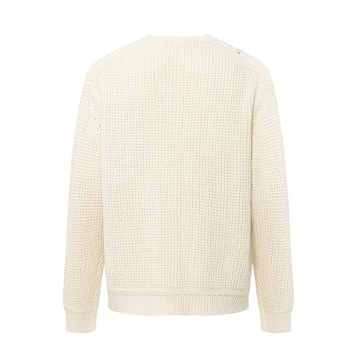 Men's Crew Neck Sweater Soft Casual Sweater Classic Pullover Sweater Featuring Ribbed Trim2