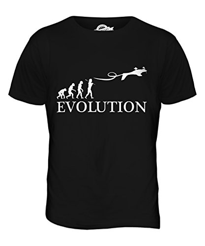 Image of Candymix - Aerobatics Evolution of Man - Mens T Shirt Top T-Shirt, Size X-Small, Colour Black