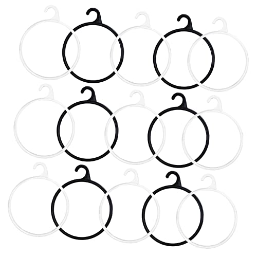 KOMBIUDA Scarf Organizer 40pcs Tie Hanger Plastic Belt Ring Shawl Storage Tool Closet Ring