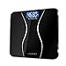 FLKSEN Smart Digital Poids Balance de Salle de Bain 181,4 Kilogram Extra Large Rétroéclairage LCD Écran en Verre trempé Technologie Step-on IB/kg Noir