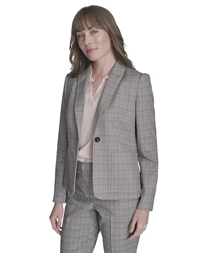 Tommy Hilfiger Women's Puff Sleeve Plaid Blazer Sportswear Jackets3